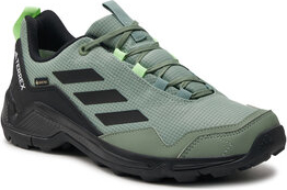 Zielone buty trekkingowe Adidas sznurowane z goretexu