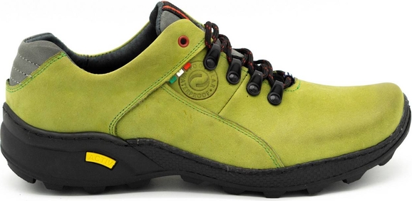 Zielone buty trekkingowe Buty Olivier sznurowane