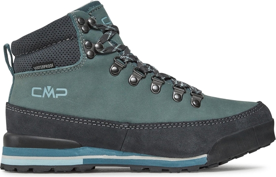 Zielone buty trekkingowe CMP z płaską podeszwą