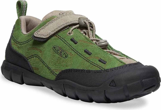 Zielone buty trekkingowe dziecięce Keen sznurowane