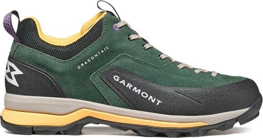 Zielone buty trekkingowe Garmont z płaską podeszwą