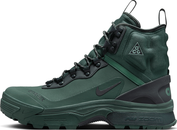 Zielone buty trekkingowe Nike sznurowane