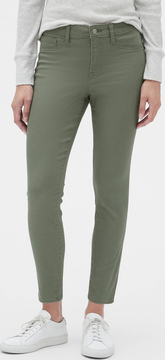 Zielone jeansy Gap z bawełny w stylu casual