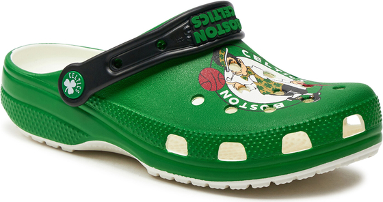 Zielone klapki Crocs w stylu casual