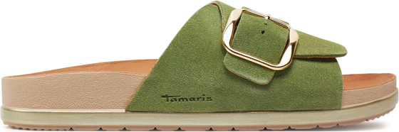 Zielone klapki Tamaris