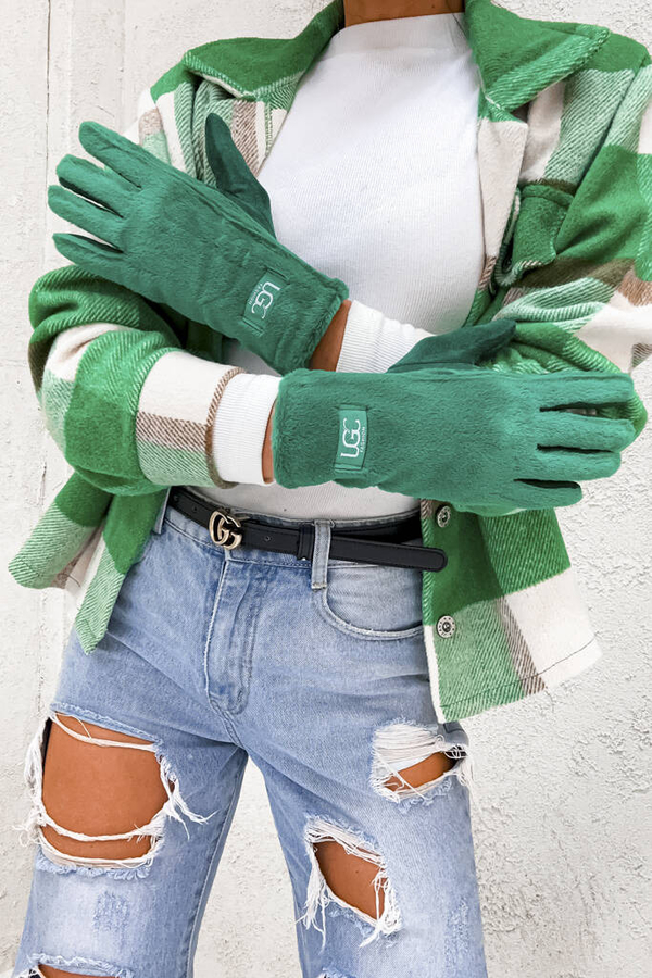 Zielone rękawiczki Olika