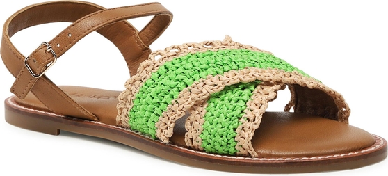 Zielone sandały Inuovo z klamrami