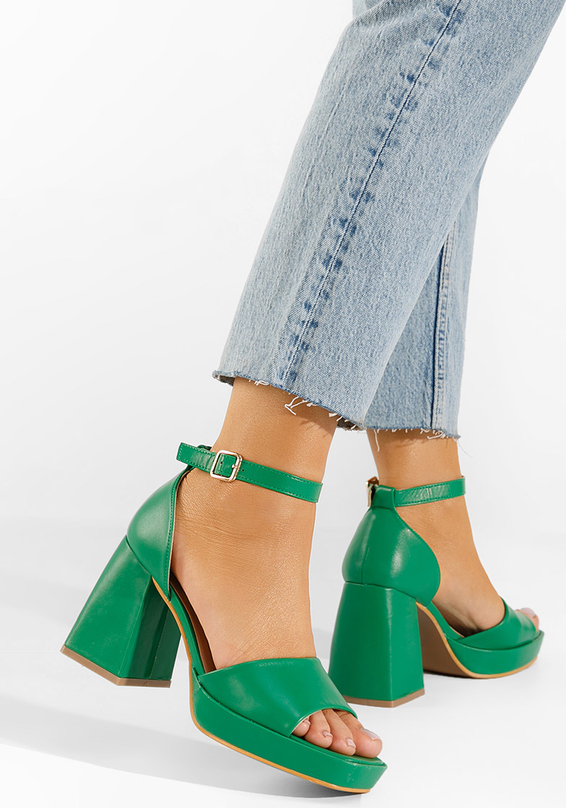 Zielone sandały Zapatos