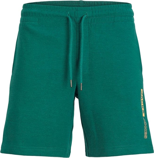 Zielone spodenki Jack & Jones w sportowym stylu z bawełny