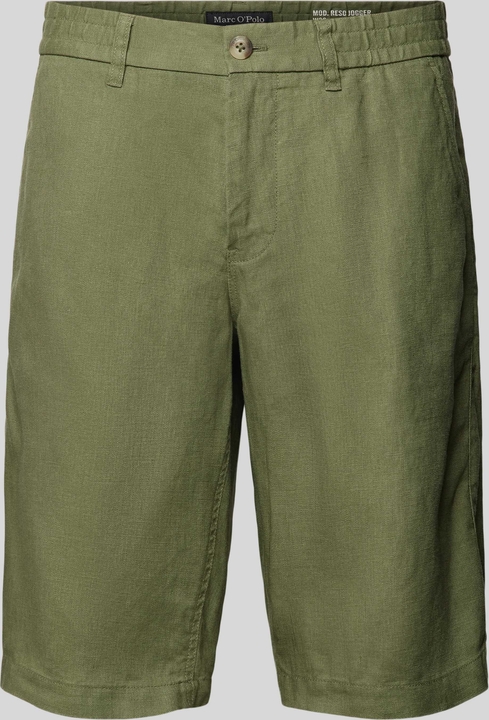 Zielone spodenki Marc O'Polo z lnu w stylu casual