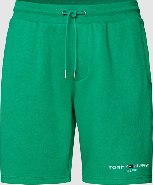 Zielone spodenki Tommy Hilfiger z bawełny w sportowym stylu