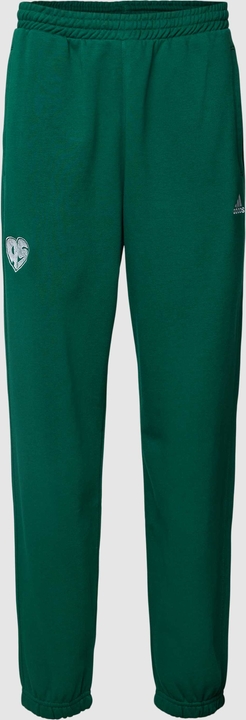 Zielone spodnie Adidas Sportswear w sportowym stylu z bawełny