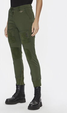Zielone spodnie Aeronautica Militare w stylu casual