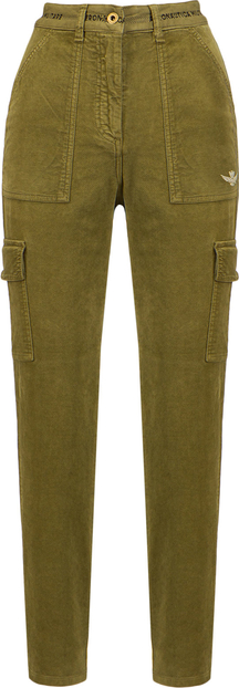 Zielone spodnie Aeronautica Militare z bawełny w militarnym stylu