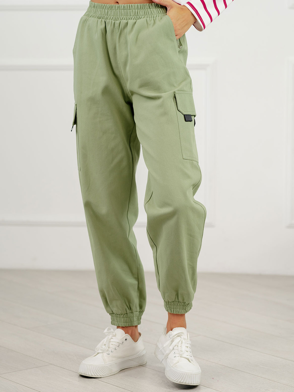 Zielone spodnie Azuri w stylu casual