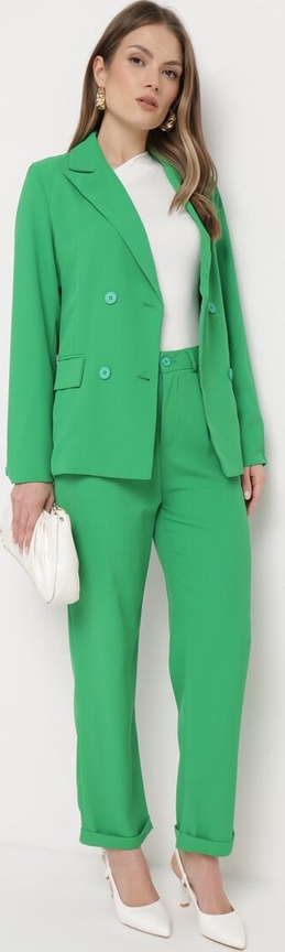 Zielone spodnie born2be w stylu klasycznym