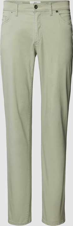 Zielone spodnie Brax w stylu casual z bawełny