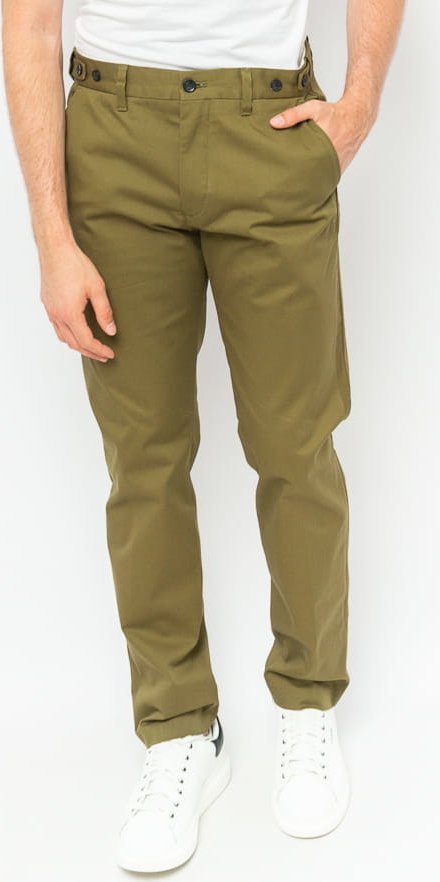 Zielone spodnie Calvin Klein z bawełny w stylu casual