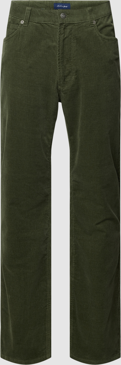 Zielone spodnie Christian Berg z bawełny w stylu casual