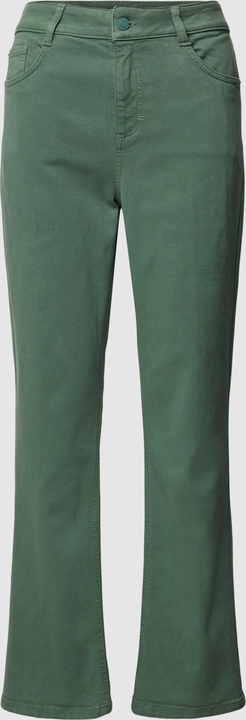 Zielone spodnie comma, z bawełny
