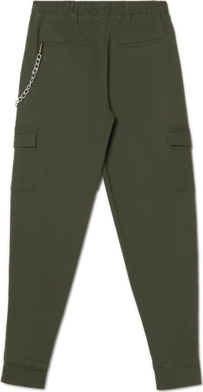 Zielone spodnie Cropp z tkaniny