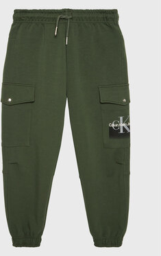Zielone spodnie dziecięce Calvin Klein