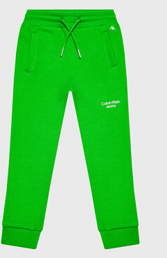 Zielone spodnie dziecięce Calvin Klein