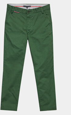 Zielone spodnie dziecięce Tommy Hilfiger dla chłopców