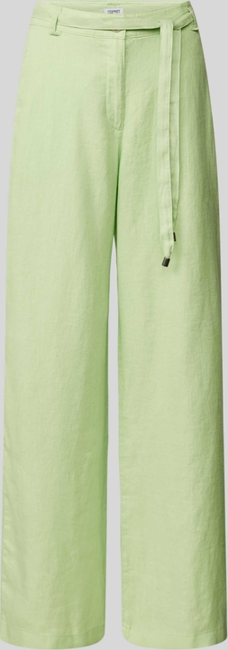 Zielone spodnie Esprit z lnu