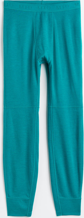 Zielone spodnie H & M w sportowym stylu z wełny