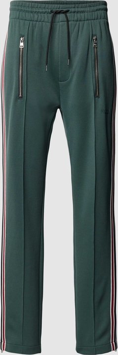 Zielone spodnie Hugo Boss z bawełny
