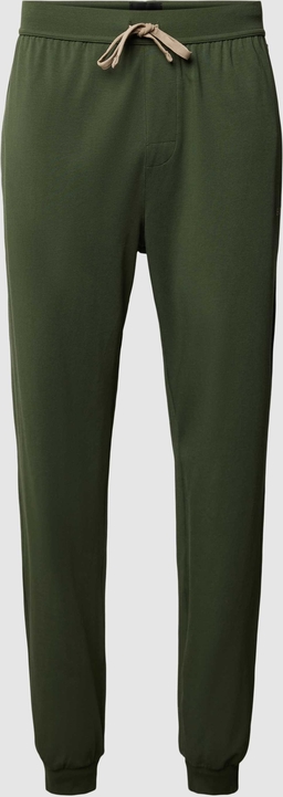 Zielone spodnie Hugo Boss z bawełny w sportowym stylu