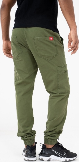 Zielone spodnie Jigga Wear z bawełny