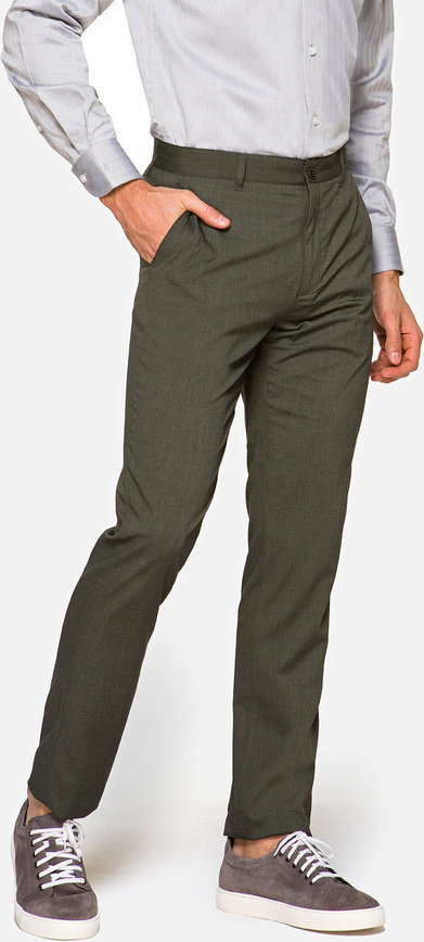 Zielone spodnie LANCERTO z tkaniny w stylu casual