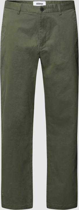 Zielone spodnie Minimum z bawełny w stylu casual