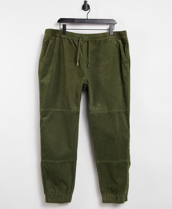 Zielone spodnie New Look ze sztruksu