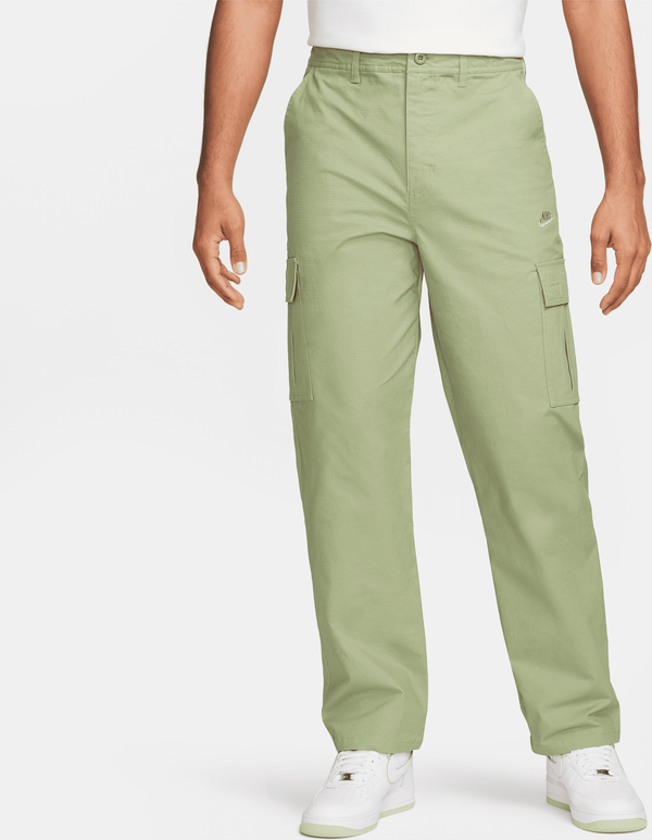 Zielone spodnie Nike w sportowym stylu z bawełny