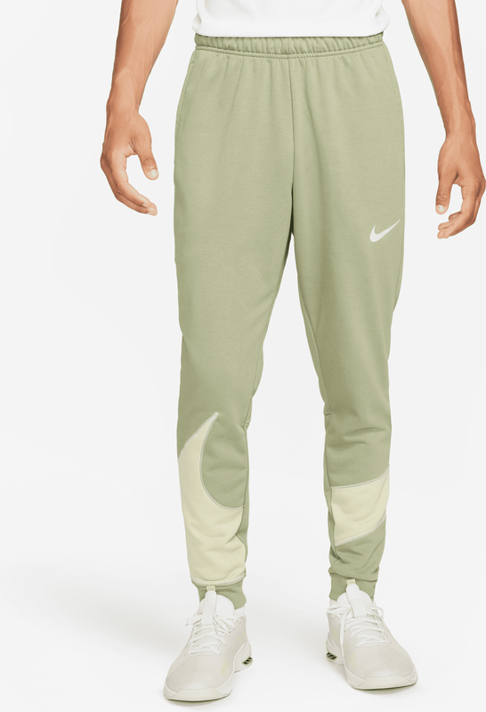 Zielone spodnie Nike w sportowym stylu z nadrukiem