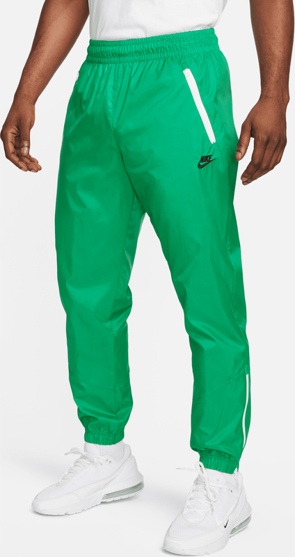 Zielone spodnie Nike z tkaniny