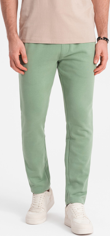 Zielone spodnie Ombre z bawełny