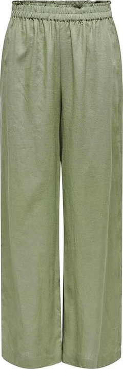 Zielone spodnie Only z lnu w stylu retro
