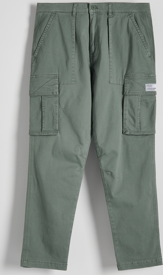 Zielone spodnie Reserved z bawełny w stylu casual