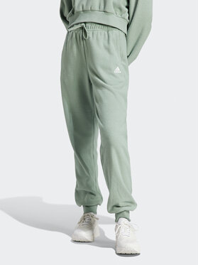 Zielone spodnie sportowe Adidas z dresówki