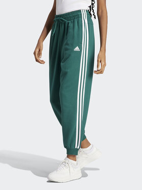 Zielone spodnie sportowe Adidas z dresówki w sportowym stylu
