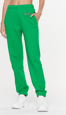 Zielone spodnie sportowe Chiara Ferragni z dresówki
