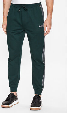 Zielone spodnie sportowe Hugo Boss z dresówki w sportowym stylu