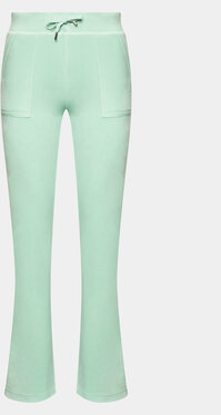 Zielone spodnie sportowe Juicy Couture z dresówki