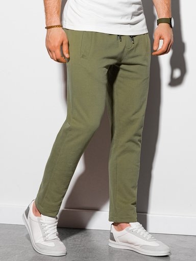Zielone spodnie sportowe Ombre z dresówki