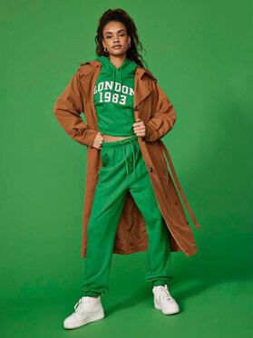 Zielone spodnie sportowe Only z dresówki