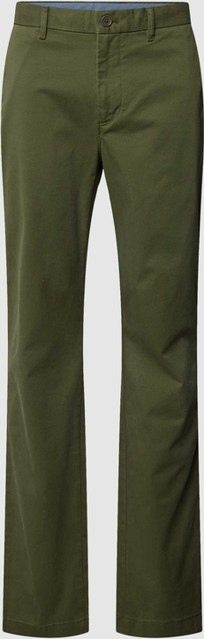 Zielone spodnie Tommy Hilfiger z bawełny